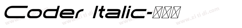 Coder Italic字体转换 Coder Italic字体转换